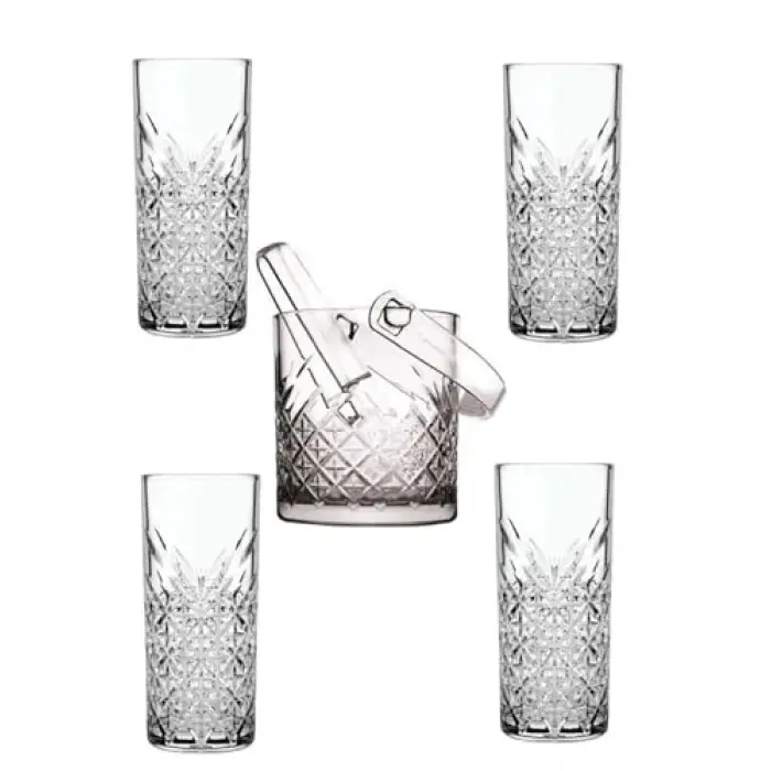Timeless Rakı Bardağı ve Buz Kovası Seti 6 Parça