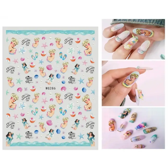 Tırnak dekorasyonu stickerı