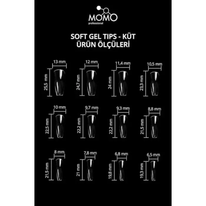 Tırnak Soft Gel Tips 120 Ad. (Küt)