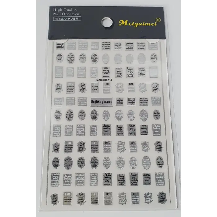 Tırnak süsleme tasarım stickerı