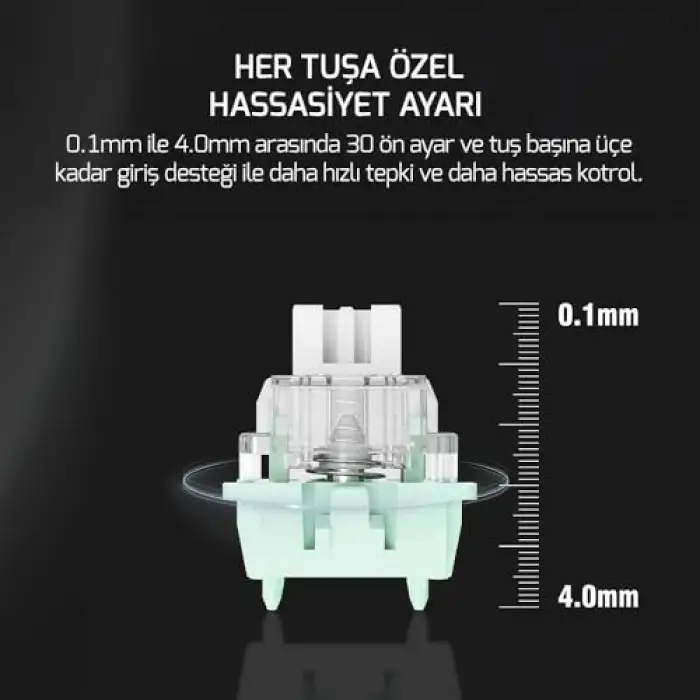 Tirus HE80 8K RGB Manyetik Switch Kablolu Gaming Klavye