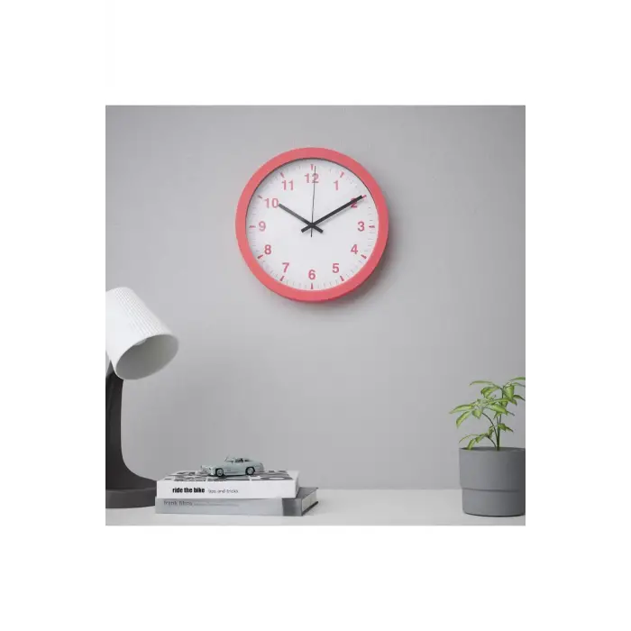 Tjalla Duvar Saati Pembe 28 Cm 70540887