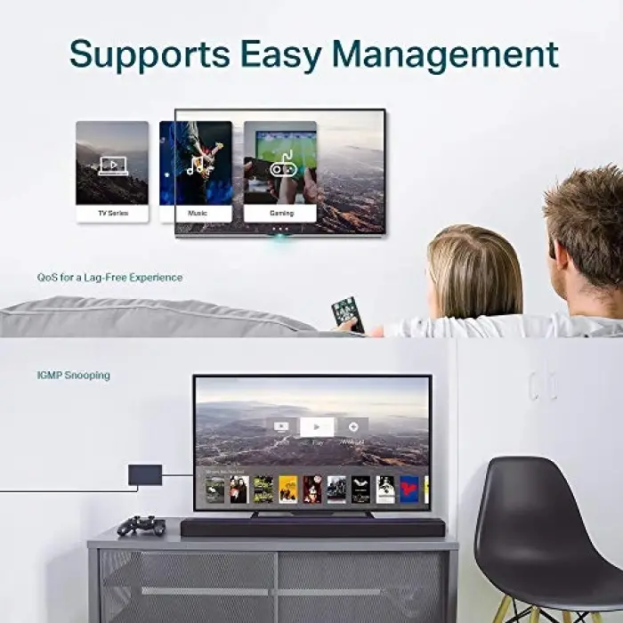 TL-SG105E 5-Portlu Gigabit Easy Smart Switch