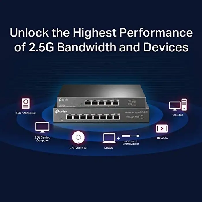 TL-SG108-M2, 8-Port 2.5G Desktop Switch