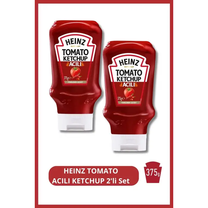 Tomato Acılı Ketchup 375g 2li Set