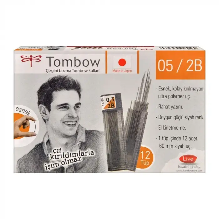 Tombow Classıc Tüp 0.5 Mm 2B 12 Adet