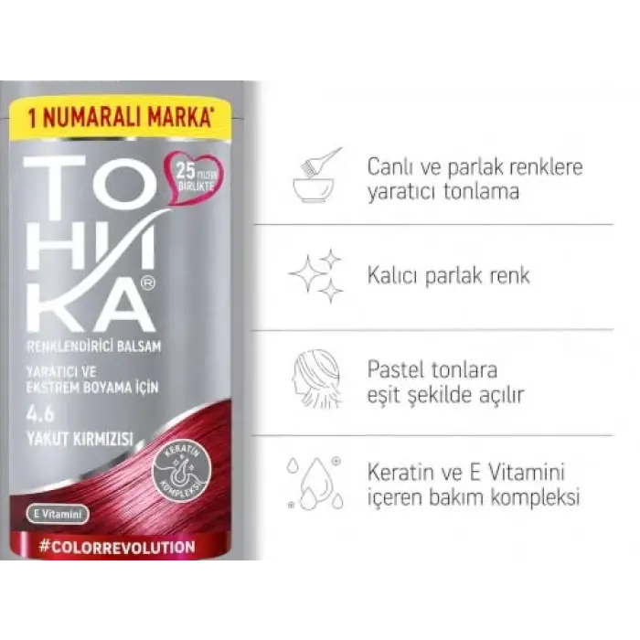 TONIKA Renk Veren Saç Balsamı 4.6 Ruby Red/Bordo – 150 ml