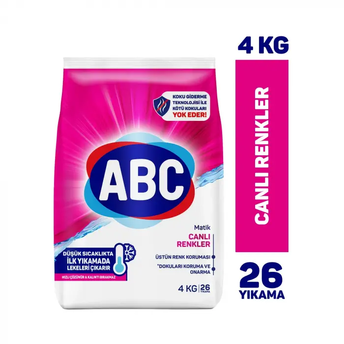 Toz Deterjan Canlı Renkliler 4 KG