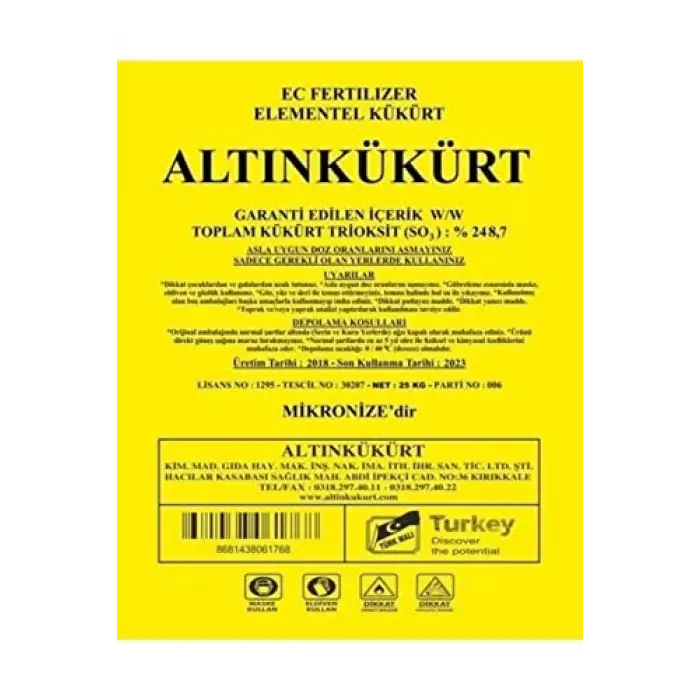 Toz Kükürt 5 kg