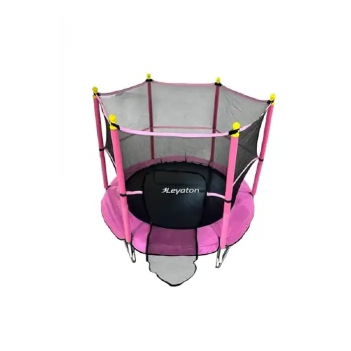 Trambolin Fileli Korumalı 152 Cm Kolay Kurulum Pembe Tek Ebat