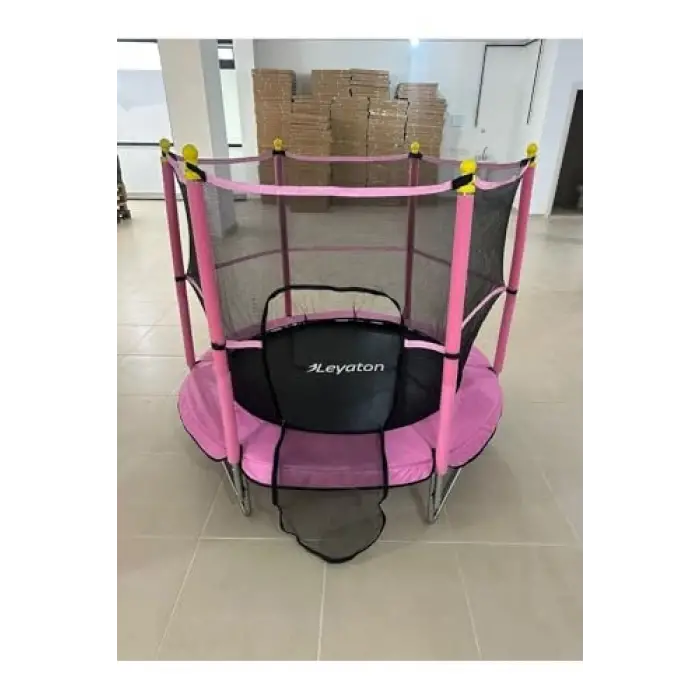 Trambolin Fileli Korumalı 152 Cm Kolay Kurulum Pembe Tek Ebat