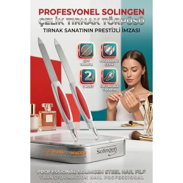 Transformacion Çelik Tırnak Törpüsü 2 Adet Solingen Profesyonel