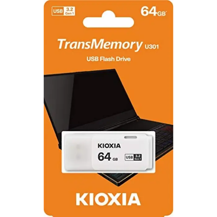 TransMemory U301 64GB USB Bellek; USB 3.2 Gen 1, Beyaz