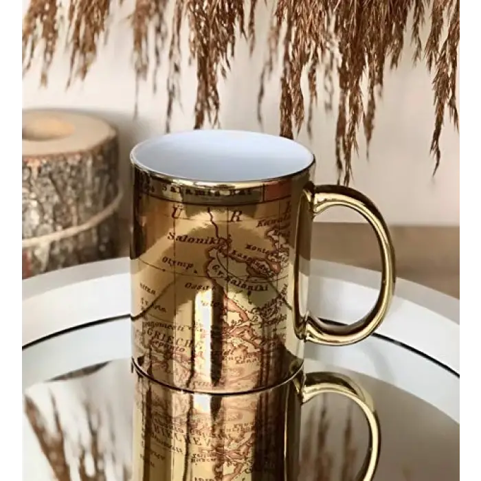 Travel Journal Tasarımlı Gold Kupa