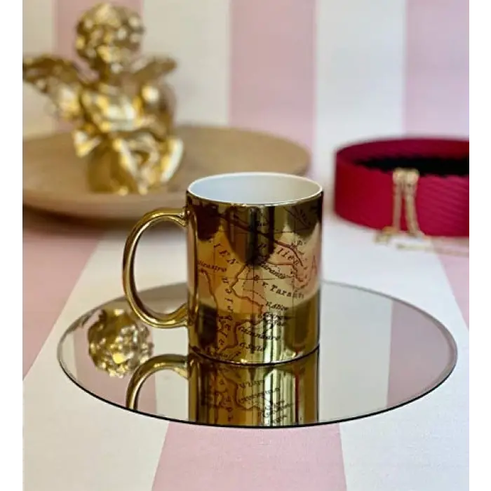 Travel Journal Tasarımlı Gold Kupa