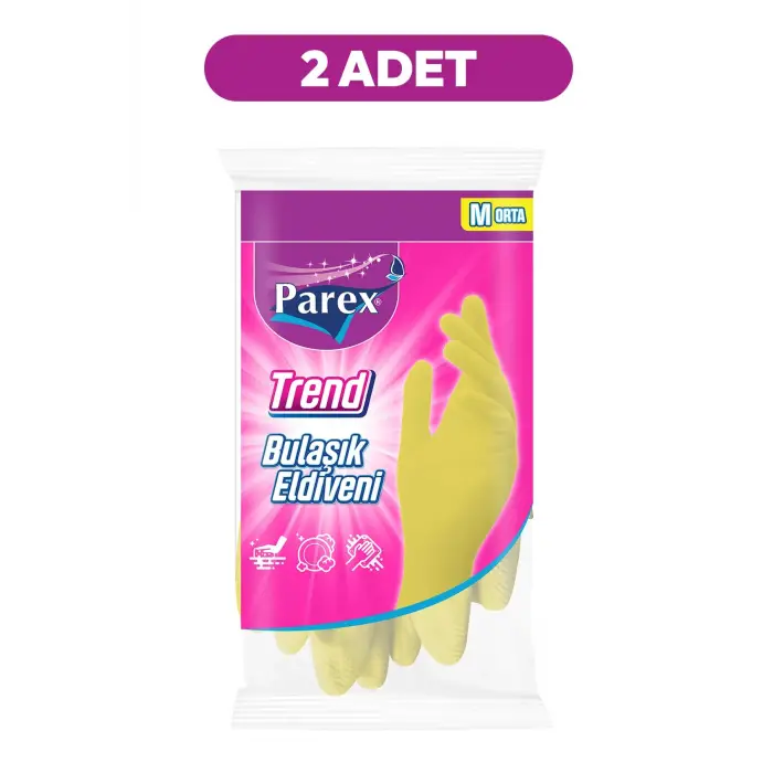 Trend Bulaşık Eldiveni Orta Boy İkili Set