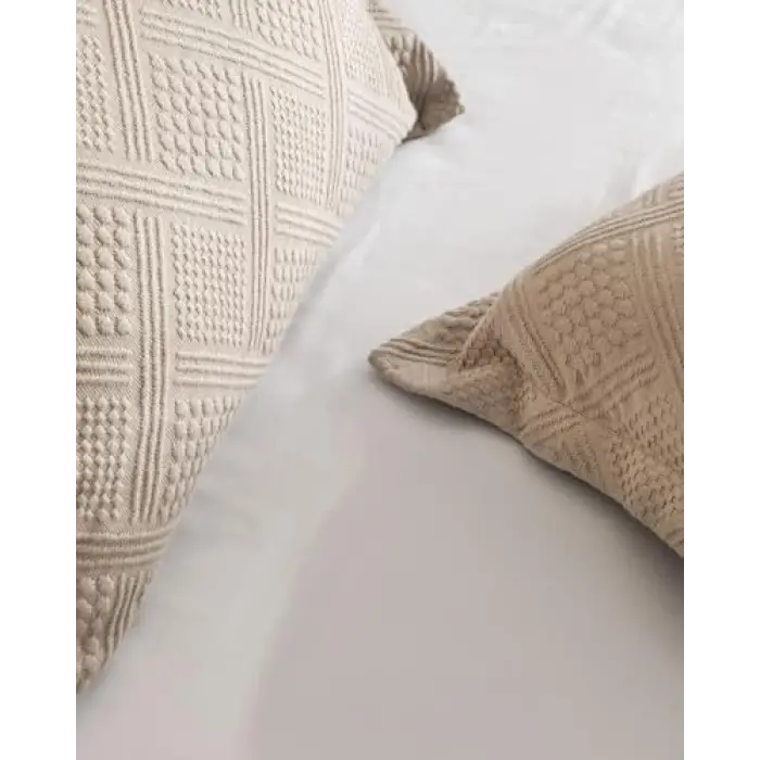 Triangle bej King Size yatak örtüsü
