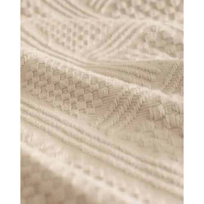 Triangle bej King Size yatak örtüsü