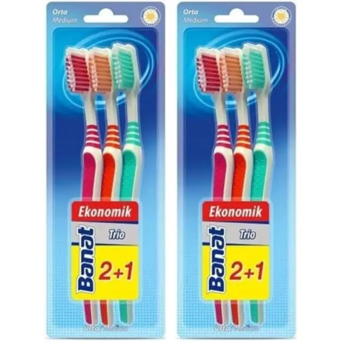 Trio 3lü Diş Fırçası Medium 2li set