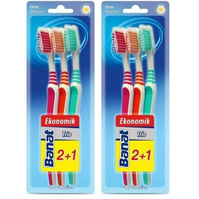Trio 3lü Diş Fırçası Medium 2li set