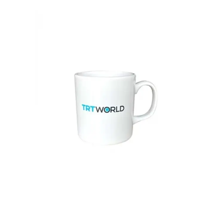 TRT World Logolu Beyaz Kupa