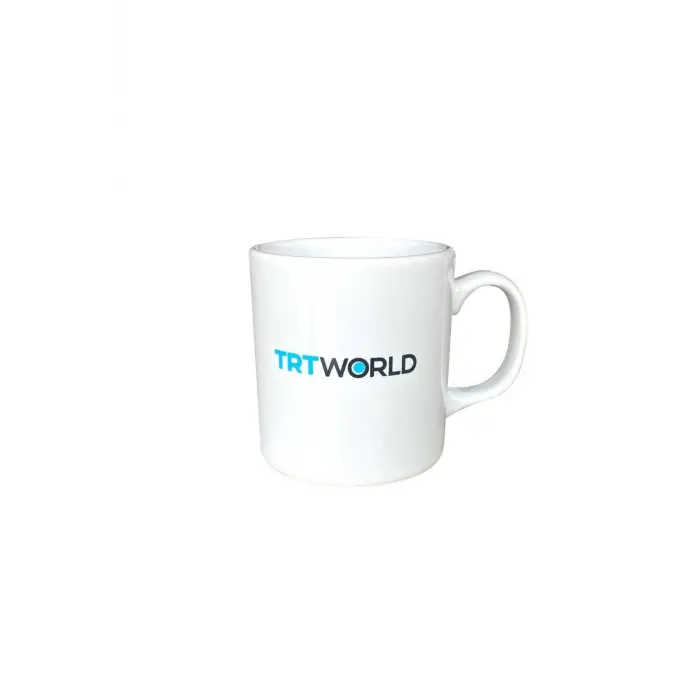 TRT World Logolu Beyaz Kupa