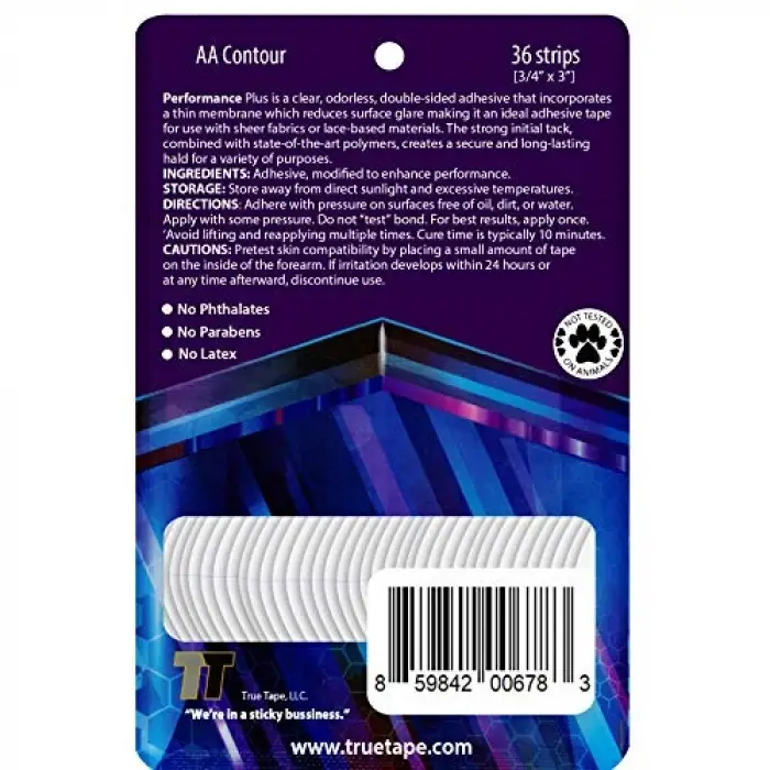 True Tape Performance Plus Protez Saç Bandı Oval (AA - 2,0cm x 7.5cm) 36 Adet