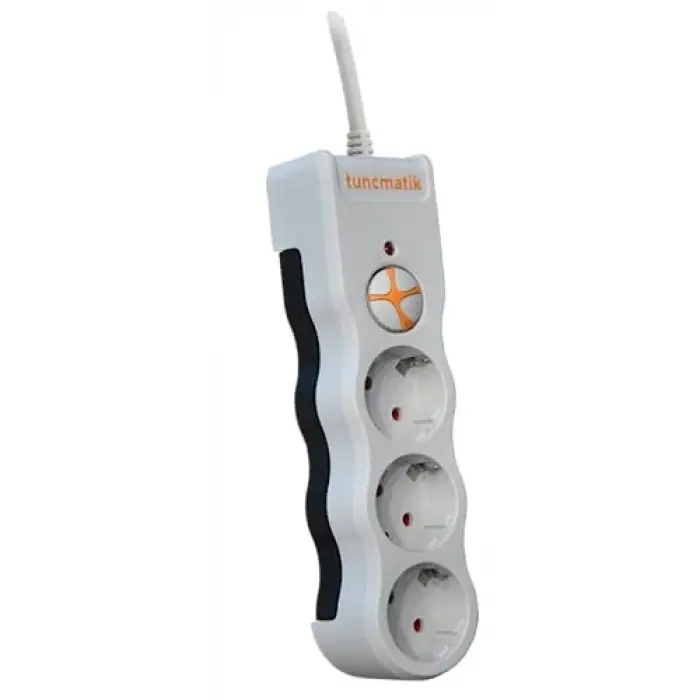 TSK19009 Powersurge 3-Surge Protectıon Plug-1050 Joule-Wıth Cable, Beyaz