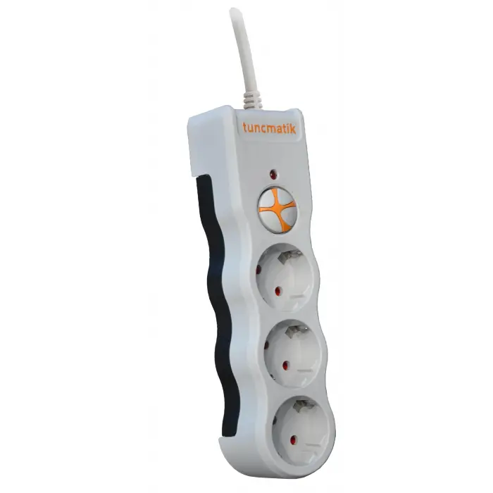 TSK19009 Powersurge 3-Surge Protectıon Plug-1050 Joule-Wıth Cable, Beyaz