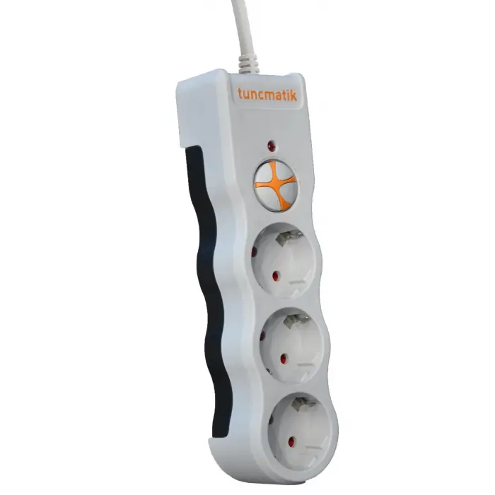 TSK19009 Powersurge 3-Surge Protectıon Plug-1050 Joule-Wıth Cable, Beyaz
