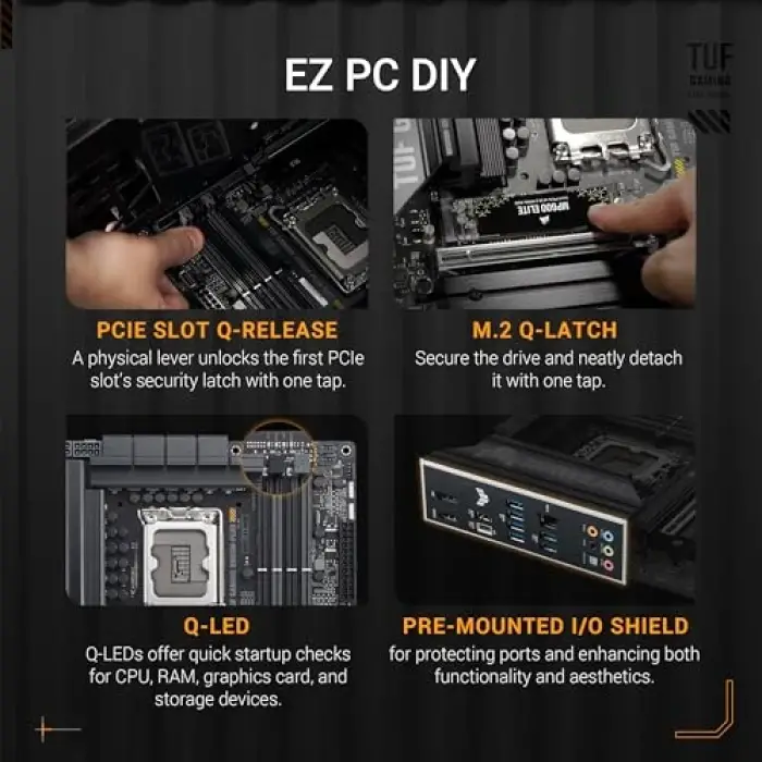 Tuf Gamıng B860M-Plus mATX Anakart, Intel LGA1851