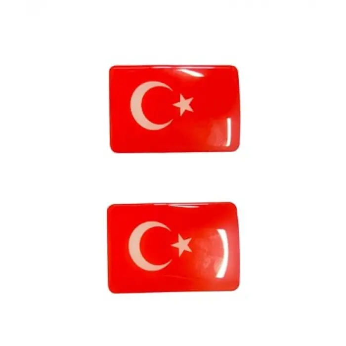 Türk Bayrağı 2li 3D Sticker