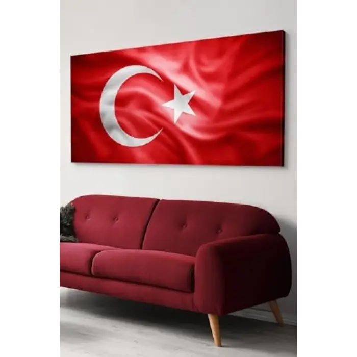 Türk Bayrağı Kanvas-canvas Tablo, 65 x 45