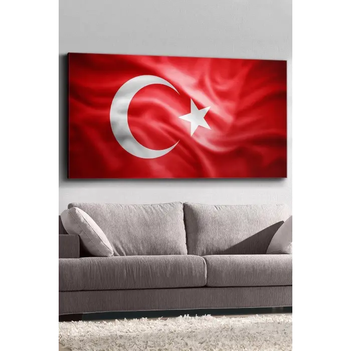 Türk Bayrağı Kanvas-canvas Tablo, 65 x 45