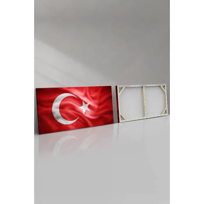 Türk bayrağı kanvas tablo, 65 x 45