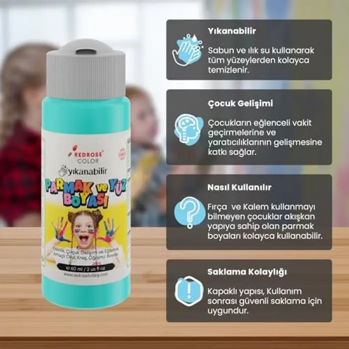Turkuaz Parmak Boyası 60 ml