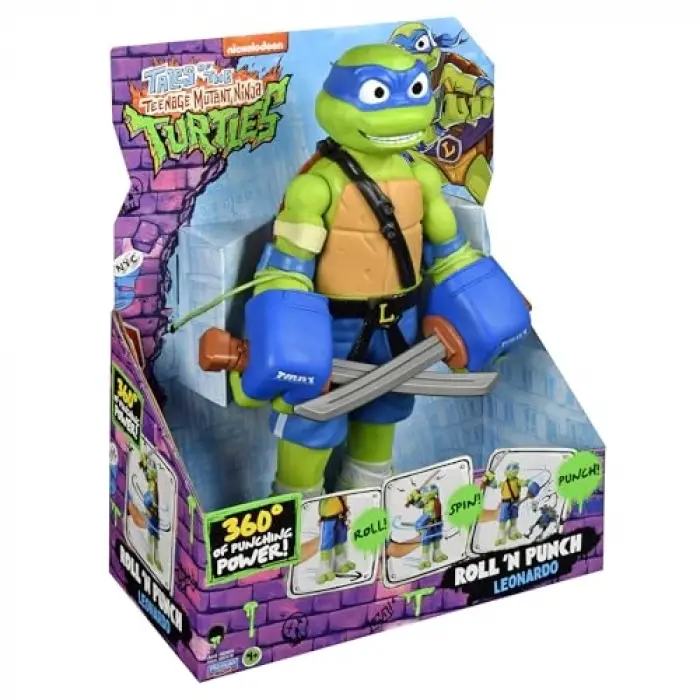Turtles Giant Roll N Punch Leonardo, 12 İnç Ölçekli Figür