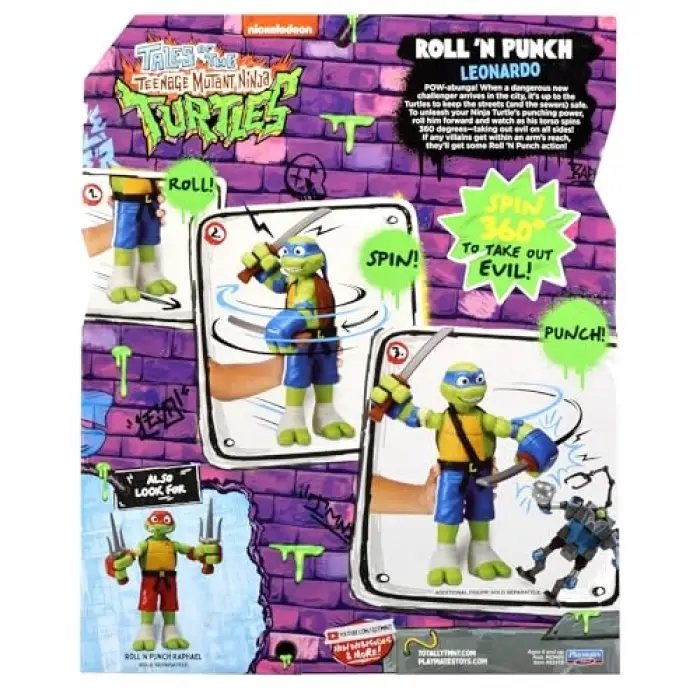Turtles Giant Roll N Punch Leonardo, 12 İnç Ölçekli Figür