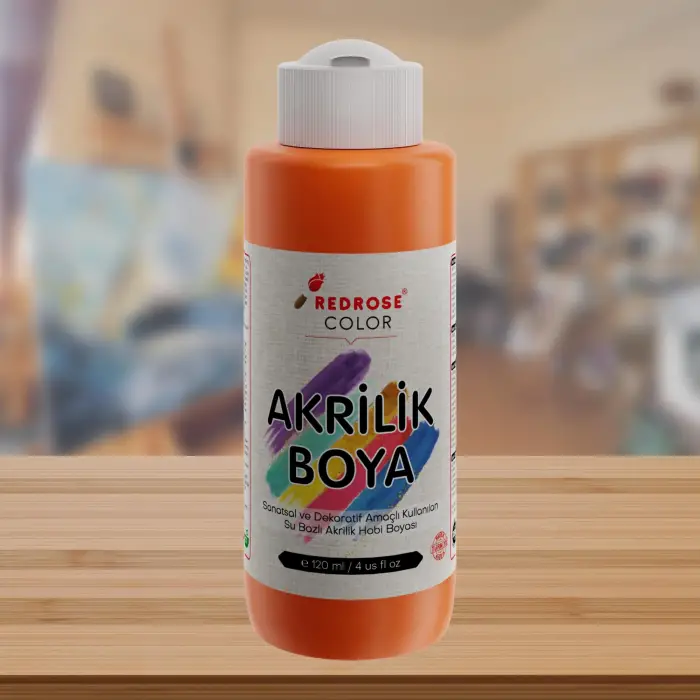 Turuncu Akrilik Boya, 120 ml