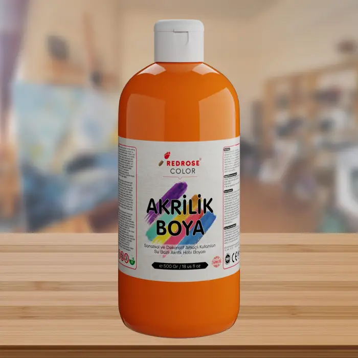 Turuncu Akrilik Boya 500 gr