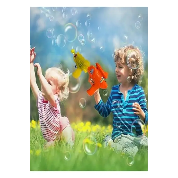 Turuncu Köpük ve Su Tabancası, Üçlü Likitli Bubble Machine Seti