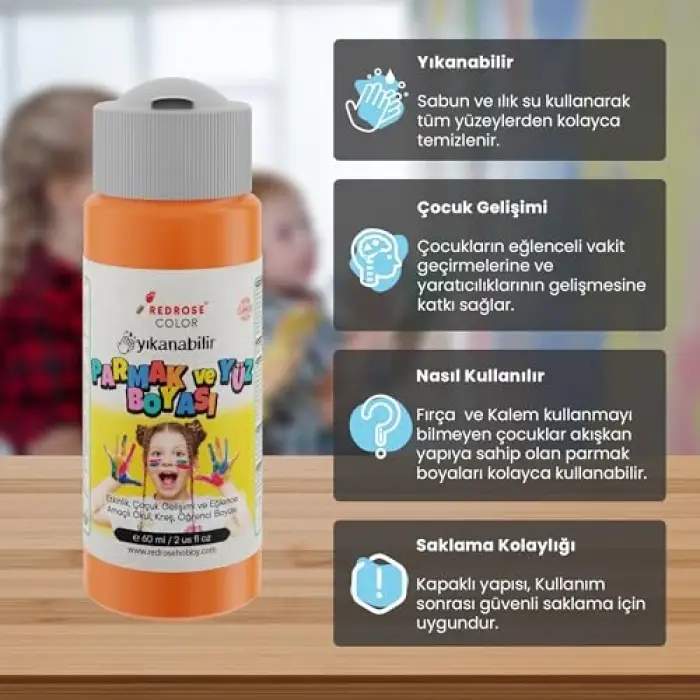 Turuncu Parmak Boyası 60ml