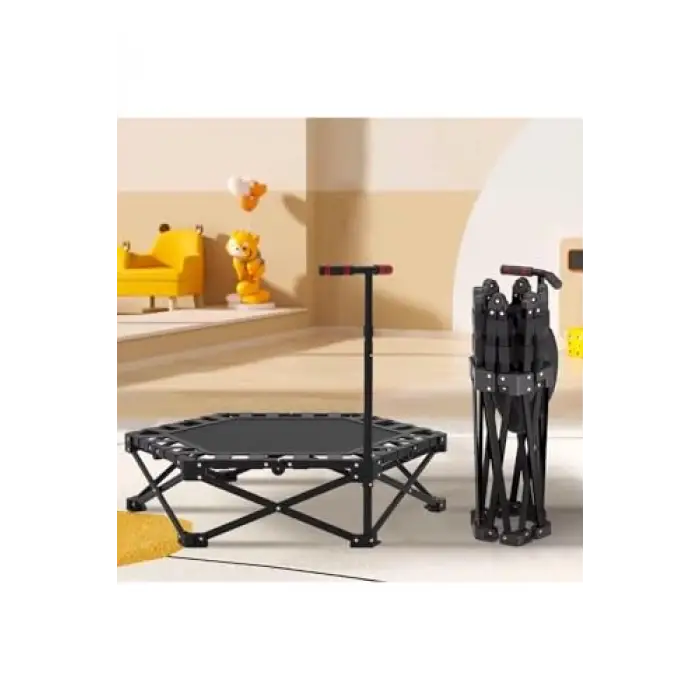 Tutmalı Katlanır Step Trambolin 106 Cm Yetişkin -Çocuk Siyah Tek Ebat