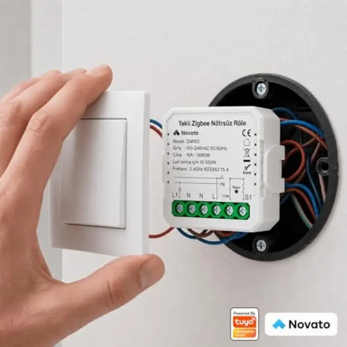 Tuya Mini Zigbee Nötrsüz, Tek Çıkışlı Röle
