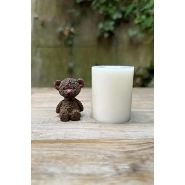 Tüylü Ayı Mini Silikon Mum Kalıbı