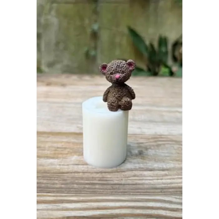 Tüylü Ayı Mini Silikon Mum Kalıbı