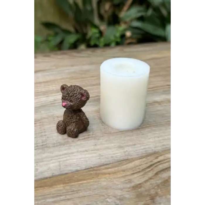 Tüylü Ayı Mini Silikon Mum Kalıbı