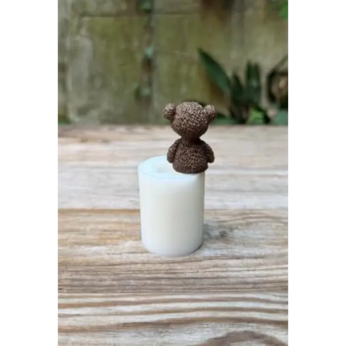 Tüylü Ayı Mini Silikon Mum Kalıbı