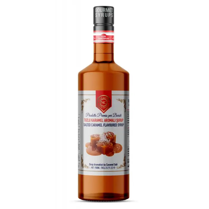 Tuzlu Karamel Aromalı Şurup 700 ML, Cam Şişe