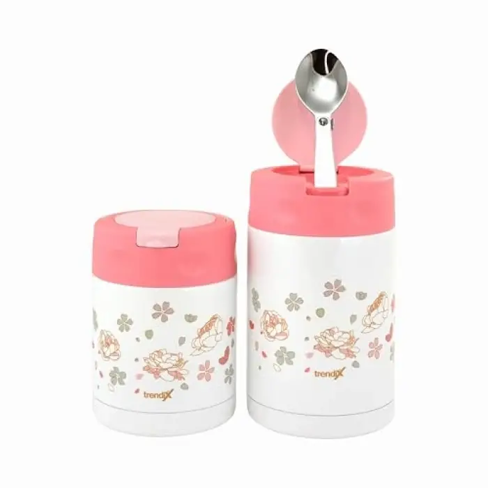 Tx-6129 Pembe Çelik Kaşık ile 500 ml İçli Termos